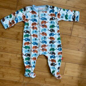 Magnetic me footie - 3-6m - elephant